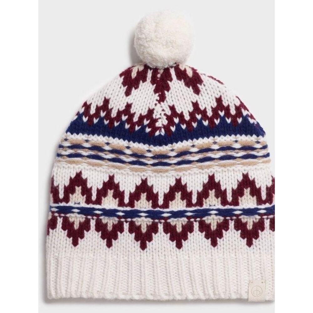 Rag & Bone Fairisle Beanie in Ivory Multiple-NWT